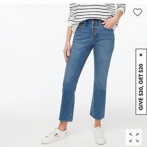 J Crew Fatory, Flare Crop Jean Size 0